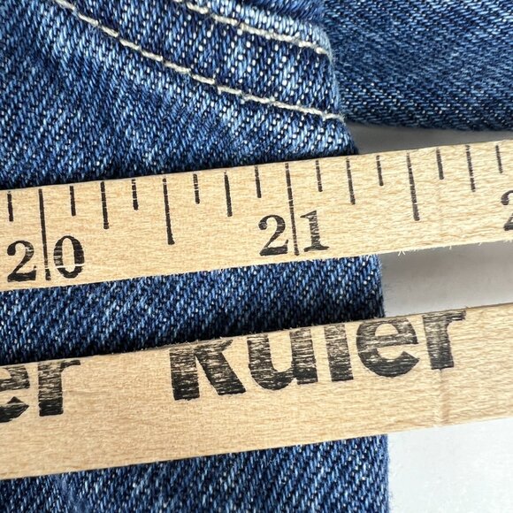 Levi's Made & Crafted Jean Jacket Women Medium Big E Blue Pleated Back Trucker - Picture 15 of 16